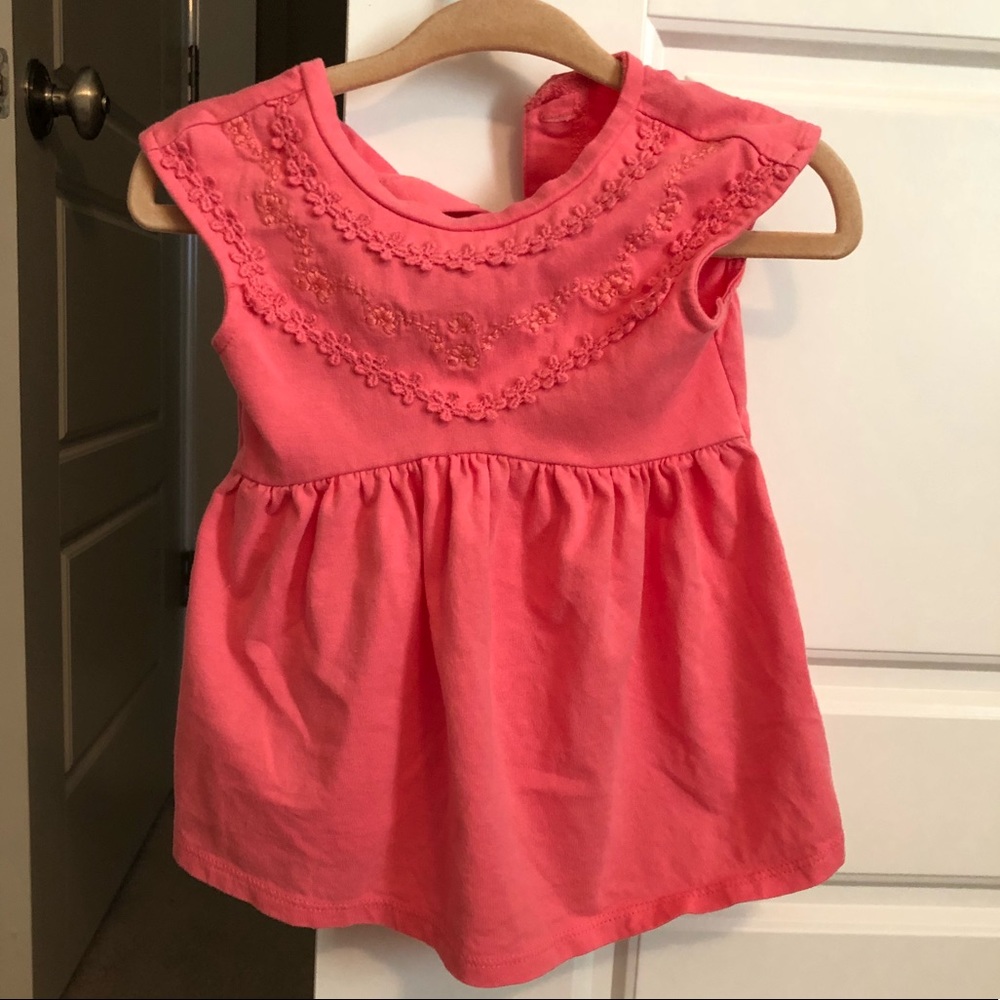 Carters 3 month coral pink dress with diaper cover